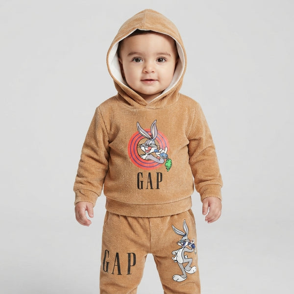Kids Bugs Bunny Hooded Sweatshirt and Trouser Winter Suit Set