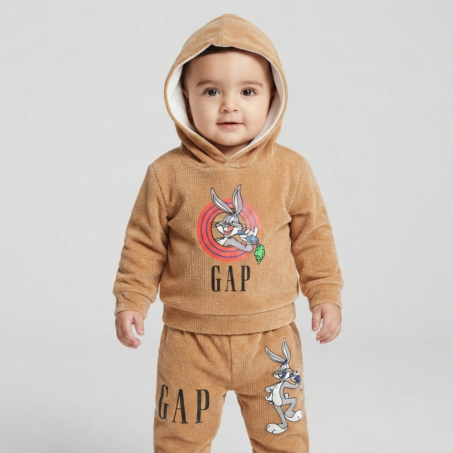 Kids Bugs Bunny Hooded Sweatshirt and Trouser Winter Suit Set