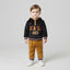 Boys Black & Gold "Seattle" Velvet Hoodie and Track Pant Set