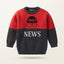 Boys Colorblock Knit Sweater with Graphic Print