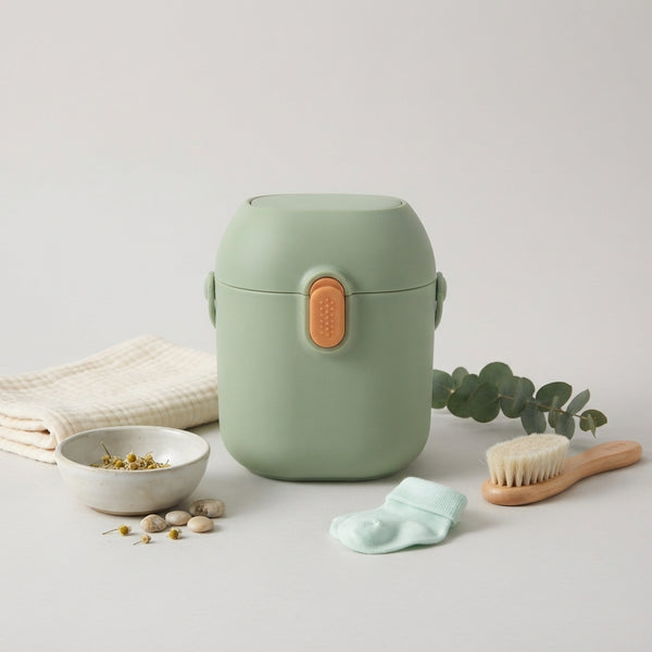 Portable Green Baby Milk Powder Container