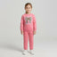 Girls Pink Leopard Print Bow Sweatshirt & Joggers Set