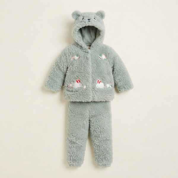 Toddler Girls Mint Green Teddy Bear Tracksuit — Photo 2