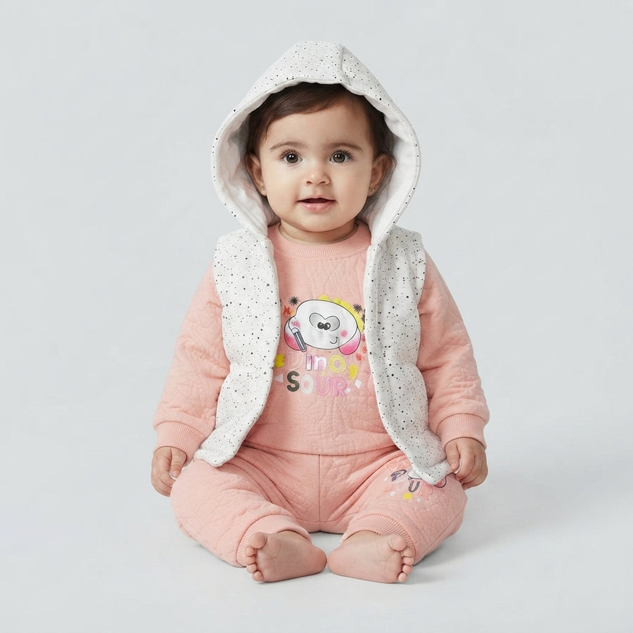 Adorable Pink & White Dino Outfit — Photo 2