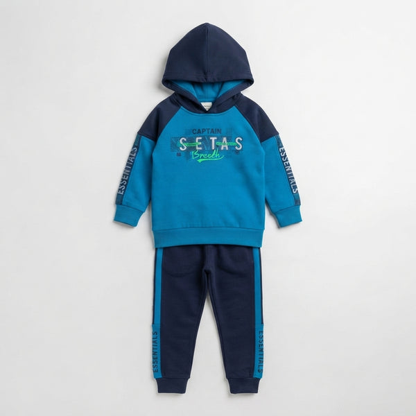 Boys Blue & Navy Hoodie Set — Photo 2