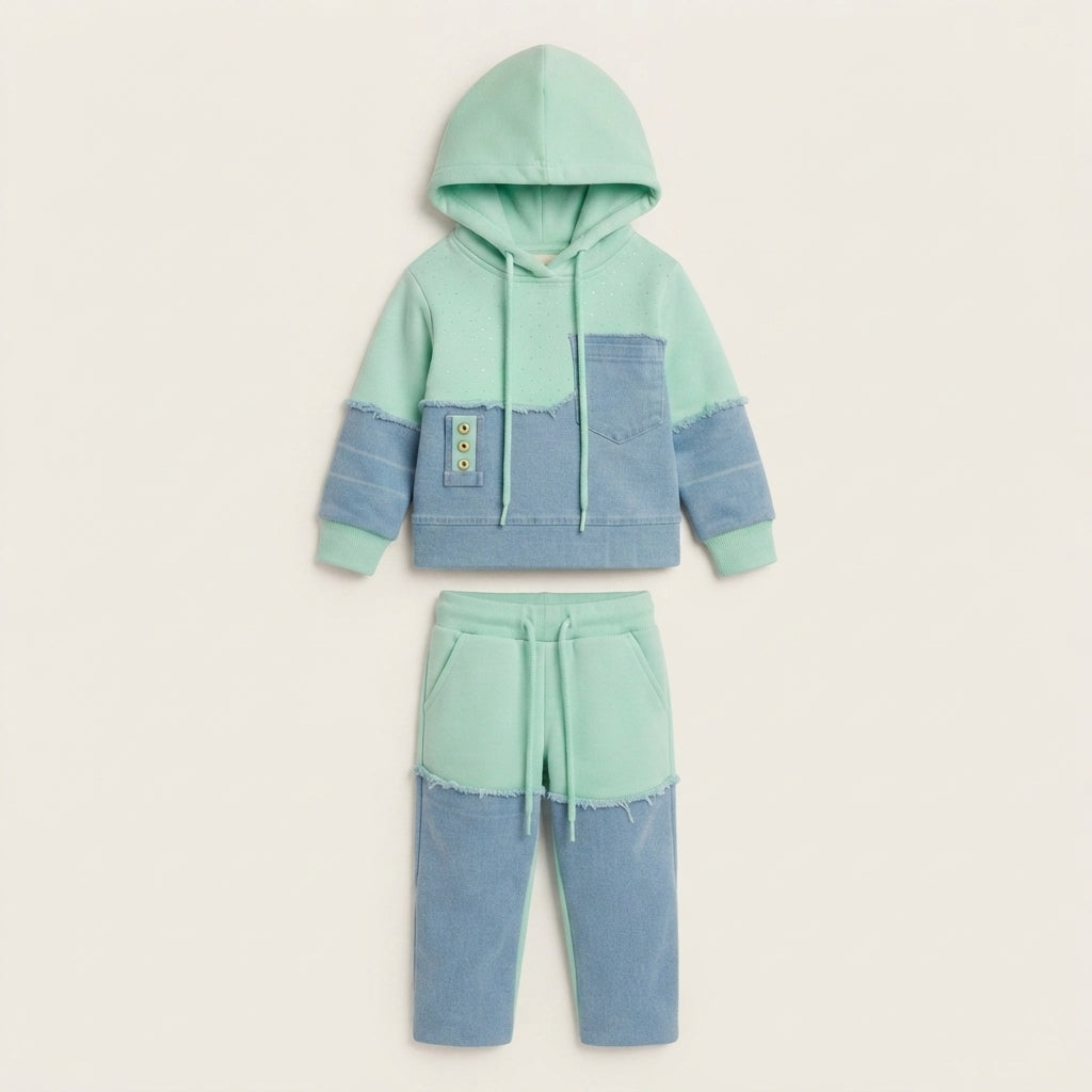 2 Piece Girls Winter Fleece Suit — Photo 2