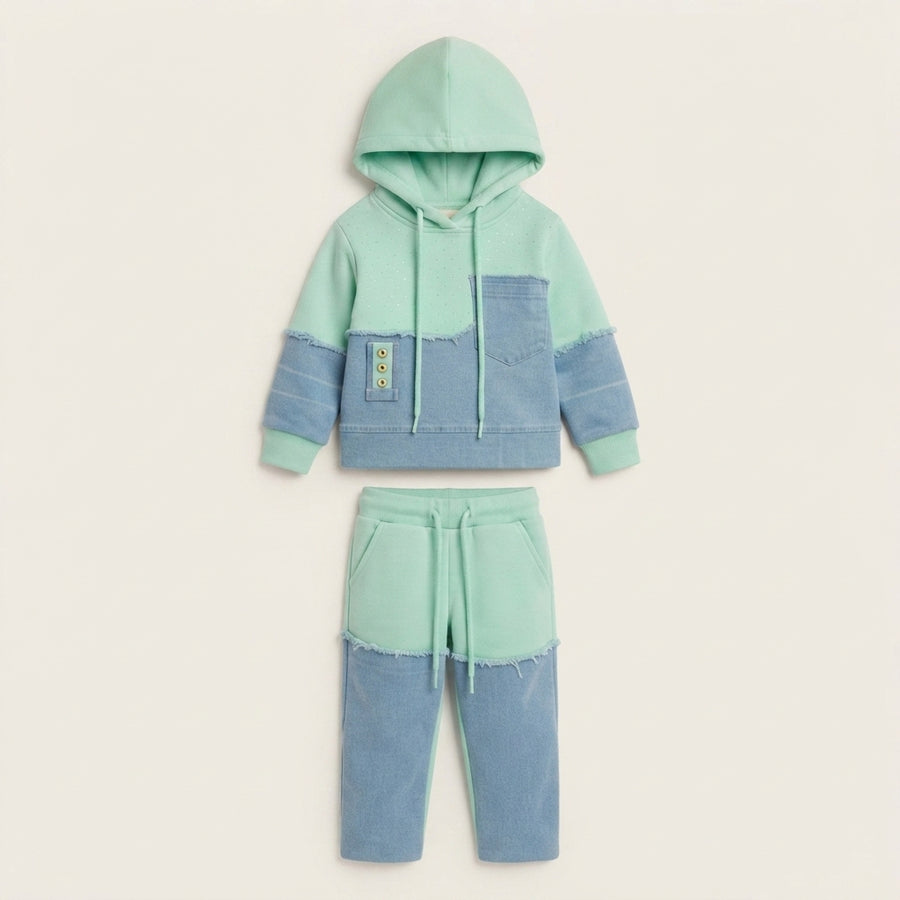 2 Piece Girls Winter Fleece Suit — Photo 2