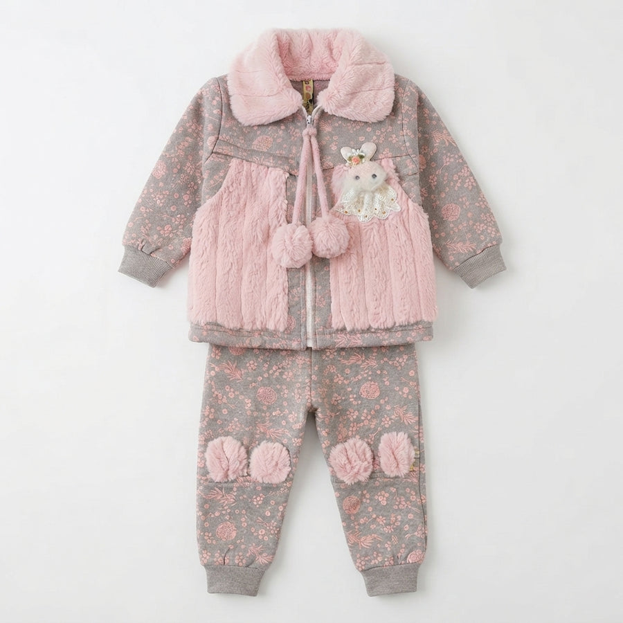 Girls' Floral Winter Jacket Set — Photo 2
