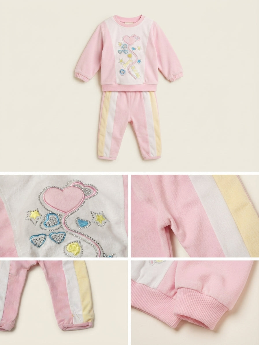 Girls Pastel Heart Happy Birthday Tracksuit — Photo 2
