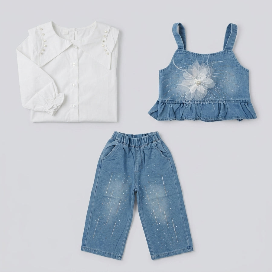 Girls Denim 3-Piece Set — Photo 2