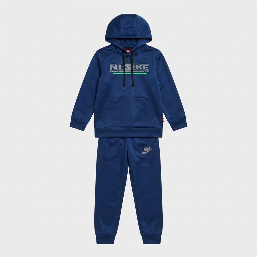 Boys Navy Blue Graphic Athletic Tracksuit