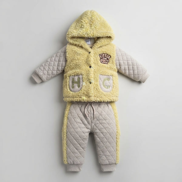 Baby Boy Sherpa Hooded Jacket Set — Photo 2