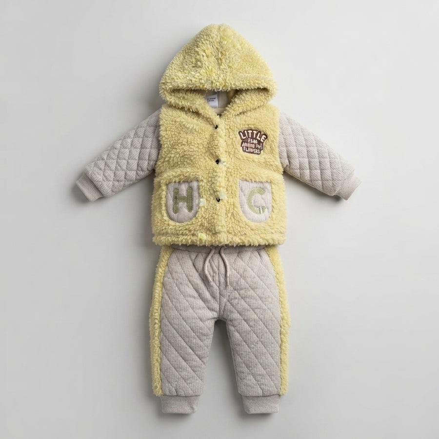 Baby Boy Sherpa Hooded Jacket Set — Photo 2