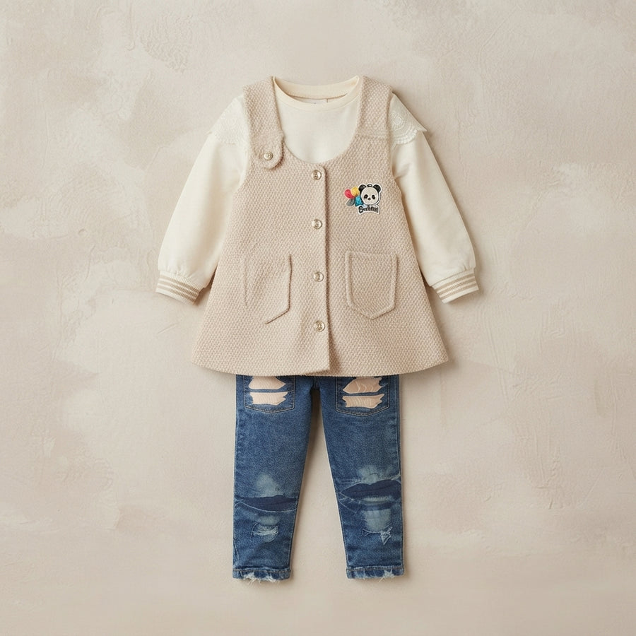 Girls 2-Piece Coat Style Suit — Photo 2