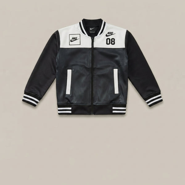 Boys' Black and White Bomber Jacket — Photo 2
