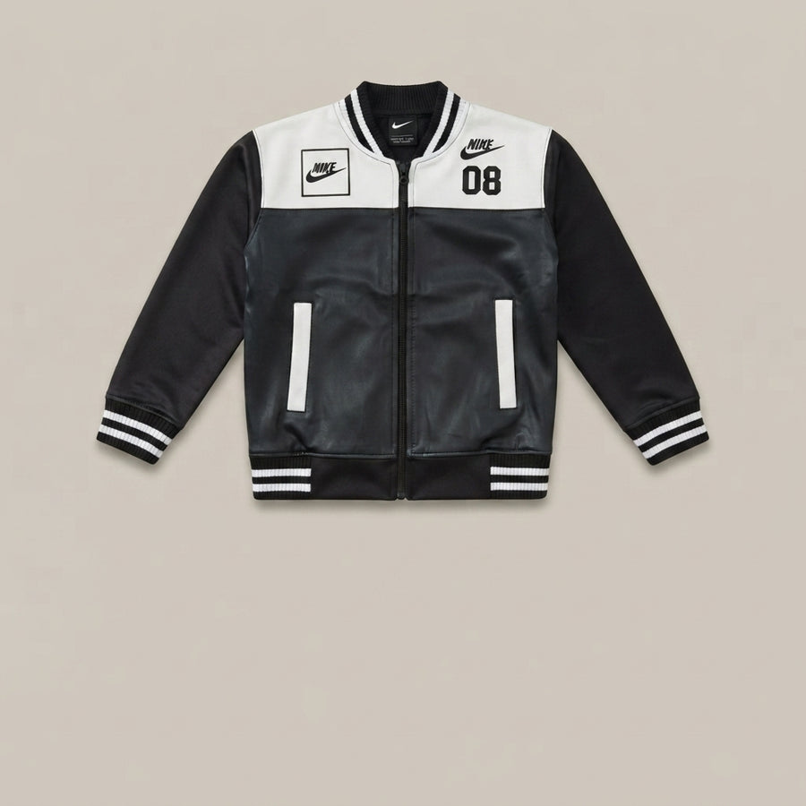 Boys' Black and White Bomber Jacket — Photo 2