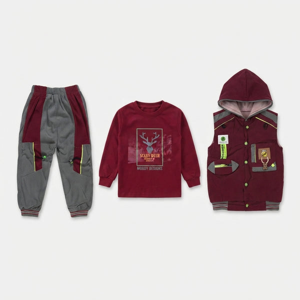 Boys Premium Velvet 3-Piece Winter Suit — Photo 2