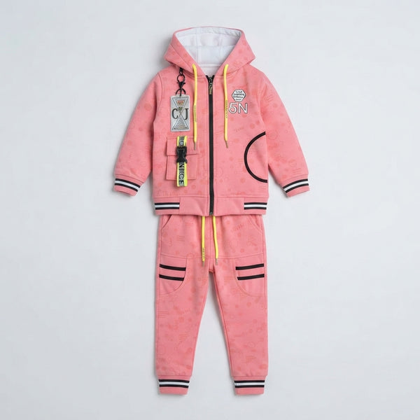 Boys Pink 5N Graphic Tracksuit Set — Photo 2