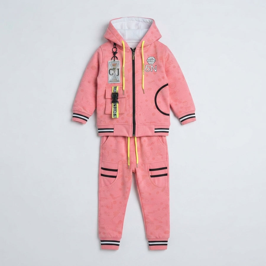 Boys Pink 5N Graphic Tracksuit Set — Photo 2