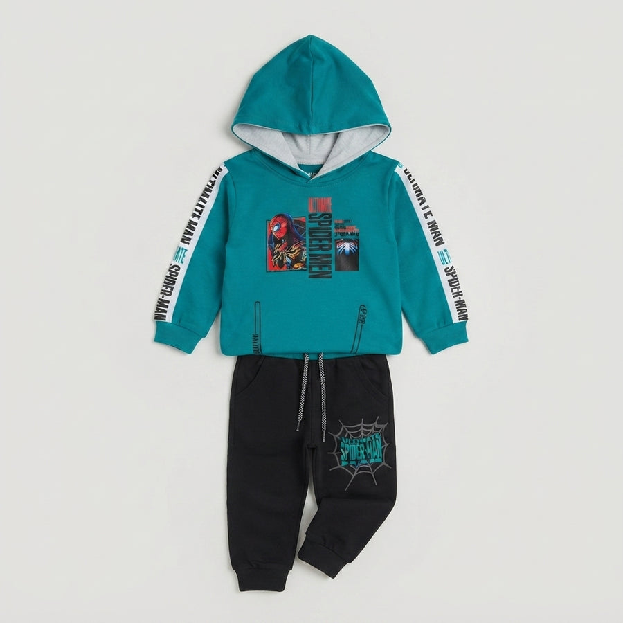 Spider-Man Hoodie Style 2 Piece Suit for Boys, Green