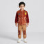 Boys Rust & Brown Faux Fur Bomber Jacket Tracksuit Set | 2–3 Years