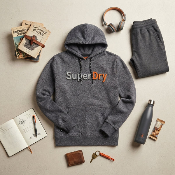 Boys' Grey Marl Hooded Pullover — Photo 2