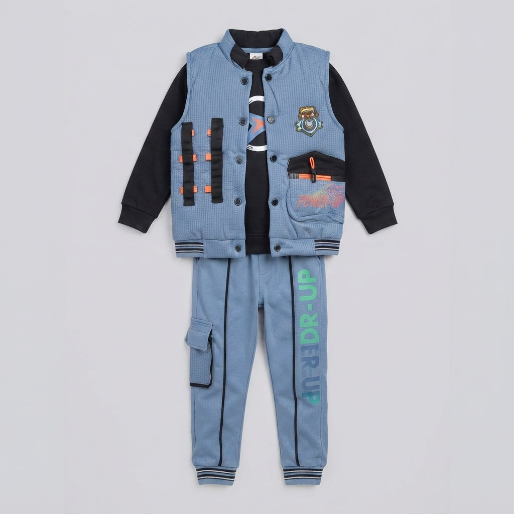 Boys 3-Piece T-Shirt, Vest, and Cargo Pants