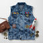 Boys Denim Patchwork Vest Sleeveless Jacket