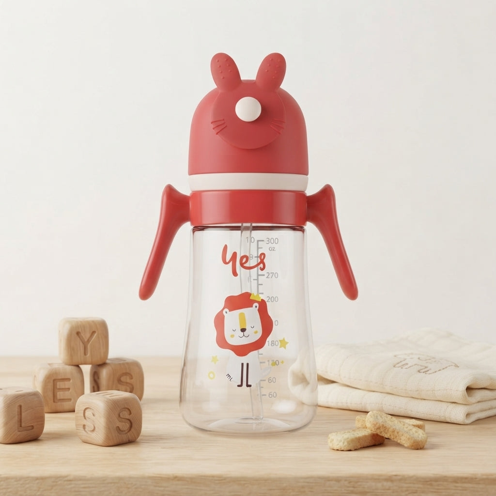 Cute Bunny Ear Print Baby Sipper 300ml