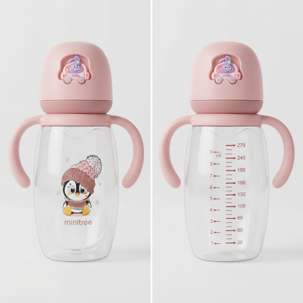 Minitree Penguin Print Baby Feeder 270ml