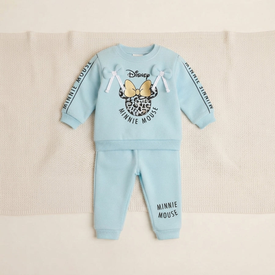 Baby Girl Sky Blue Minnie Mouse Set — Photo 2