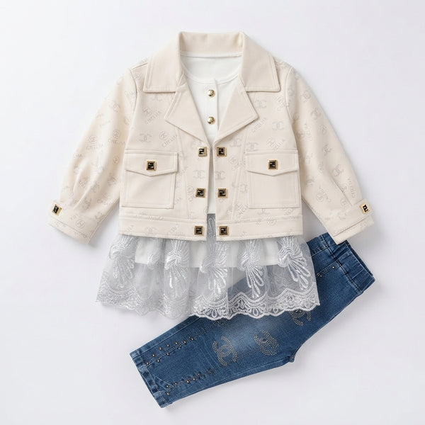 Girls Jacket Coat Style Suit — Photo 2