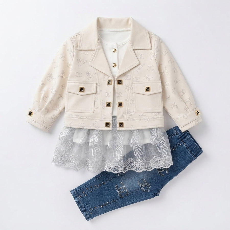 Girls Jacket Coat Style Suit — Photo 2