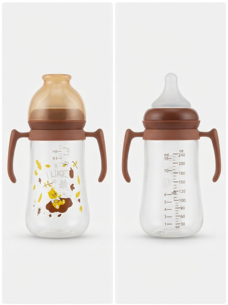 Brown Print Medicated Baby Feeder  8 Oz