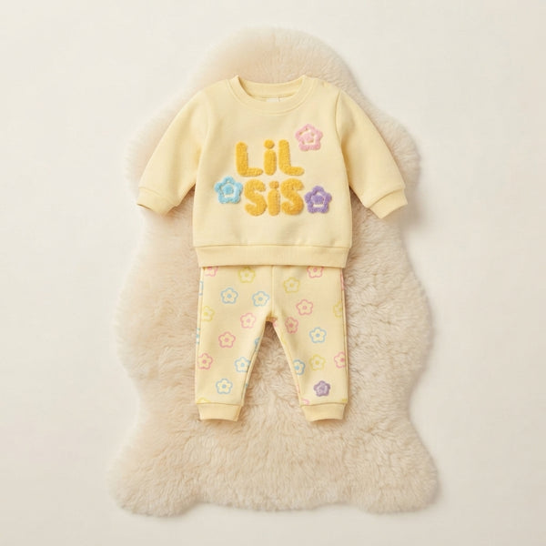 Baby Girls Lemon Yellow Lil Sis Suit — Photo 2