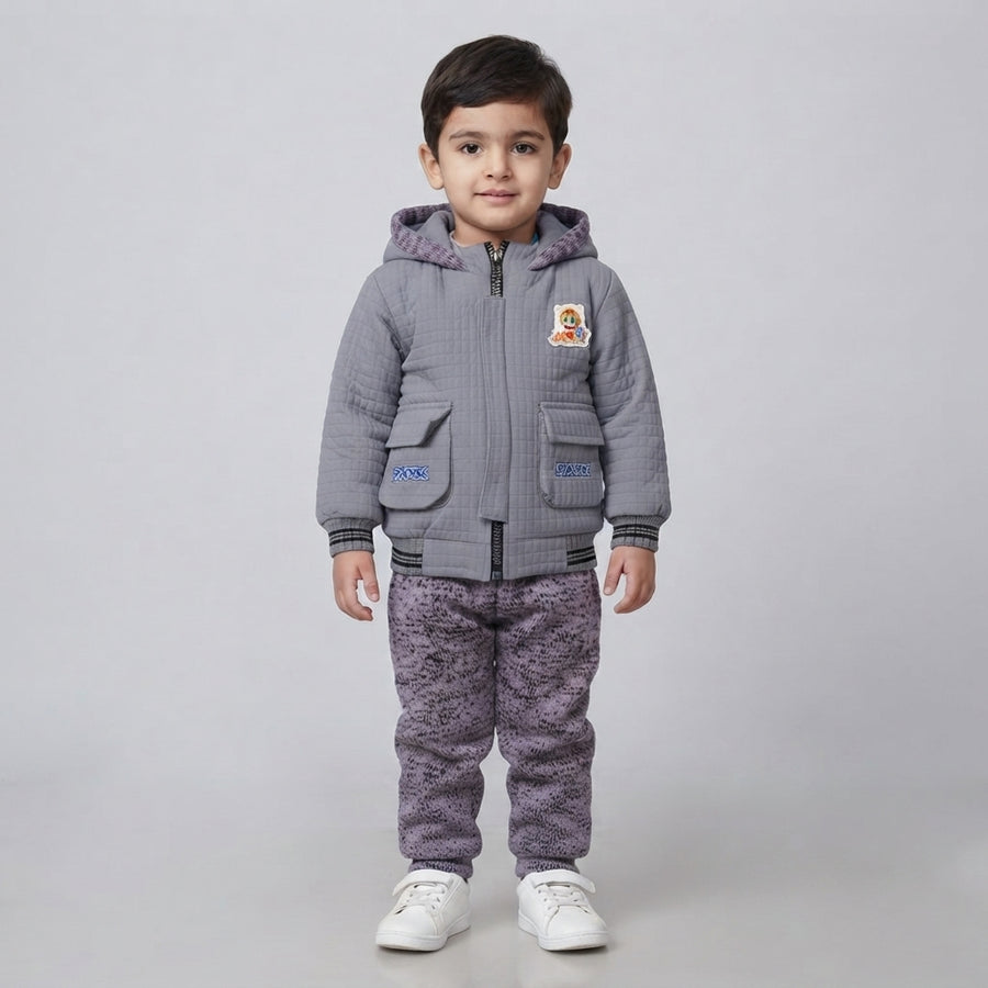 Boys Parachute Jacket Two Piece Winter Suit