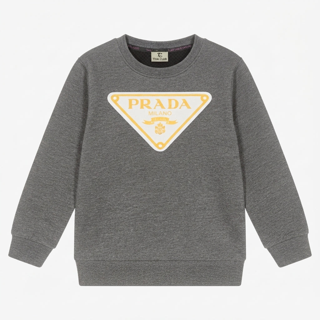 Boys' Grey Triangle Logo Sweatshirt — Photo 2