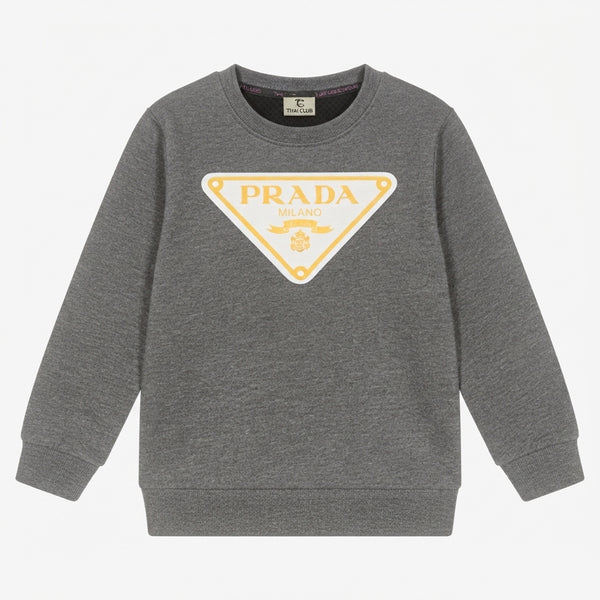 Boys' Grey Triangle Logo Sweatshirt — Photo 2