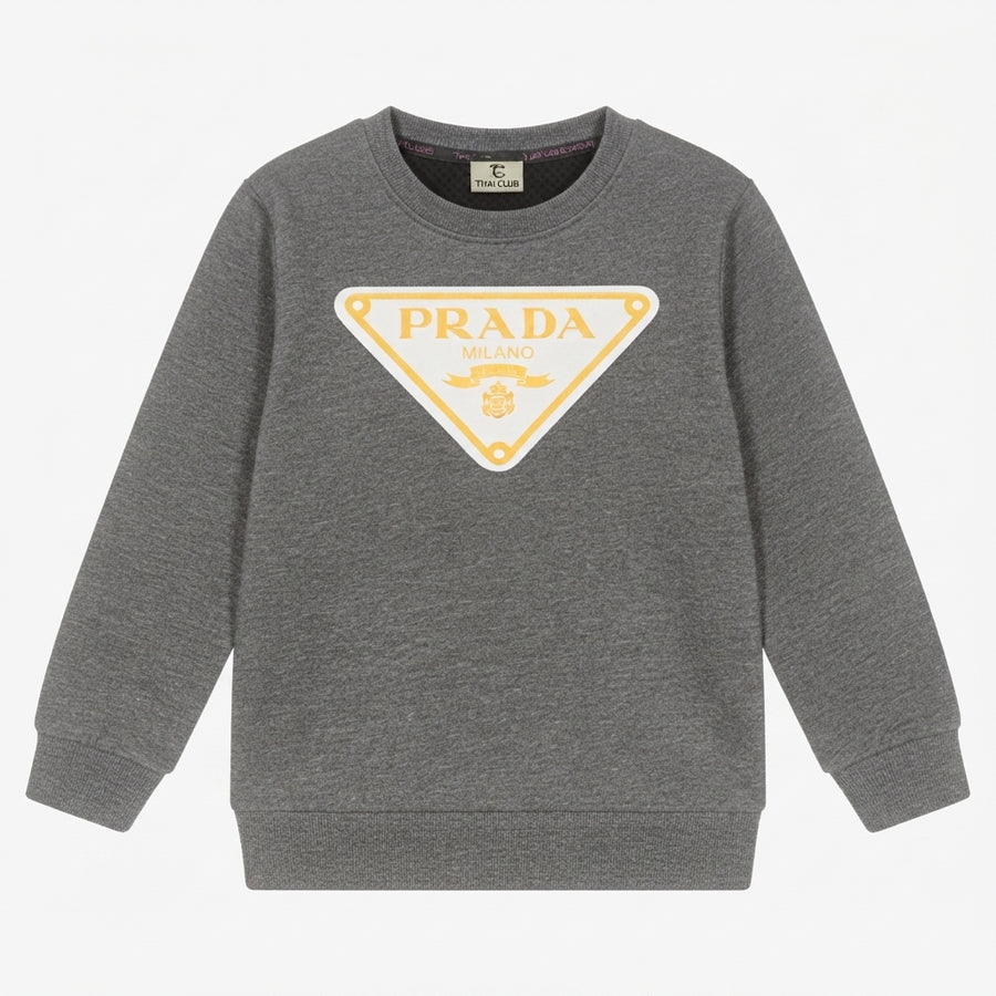 Boys' Grey Triangle Logo Sweatshirt — Photo 2