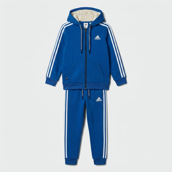 Boys Royal Blue Sherpa-Lined Athletic Tracksuit — Photo 2
