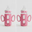 Pink Bunny Baby Bottle In Glass