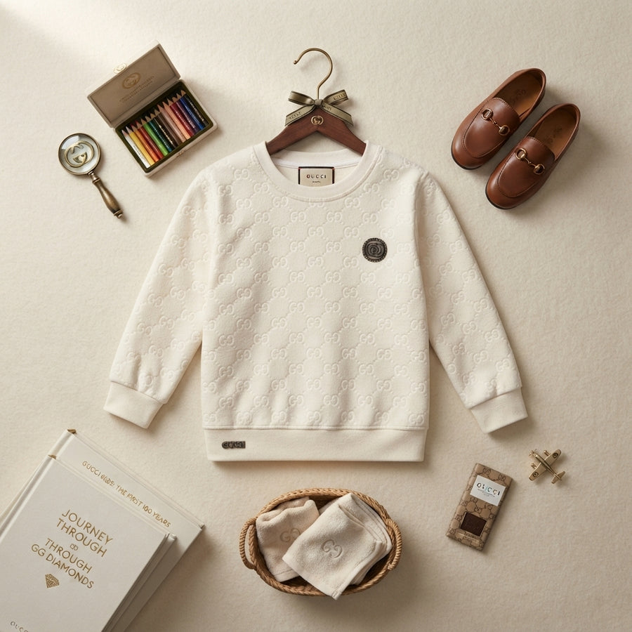Kids' Off-White Embossed Logo-Print Sweatshirt