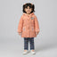 Peach Quilted Winter Coat & Embroidered Jeans Set for Toddler Girls