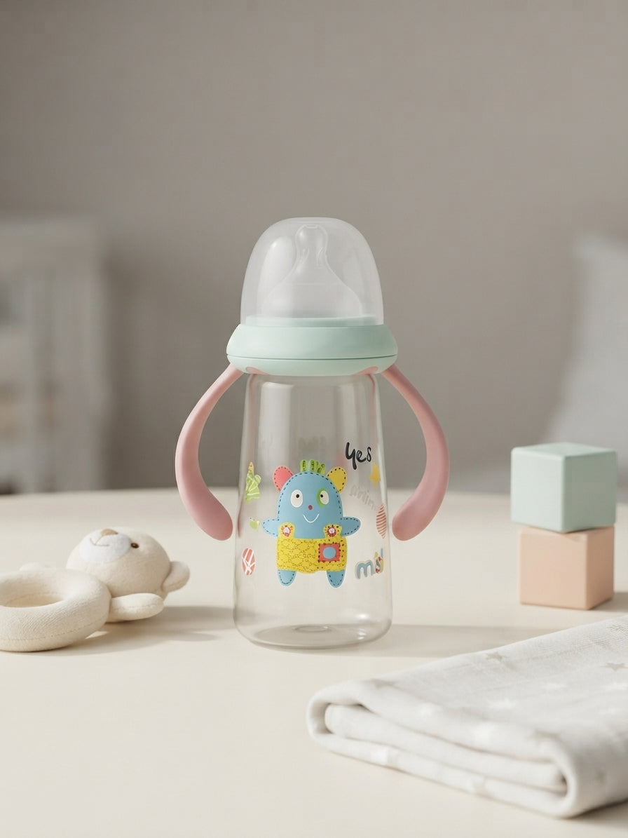 Blue And Pink Medicated Baby Feeding Bottle 300ml