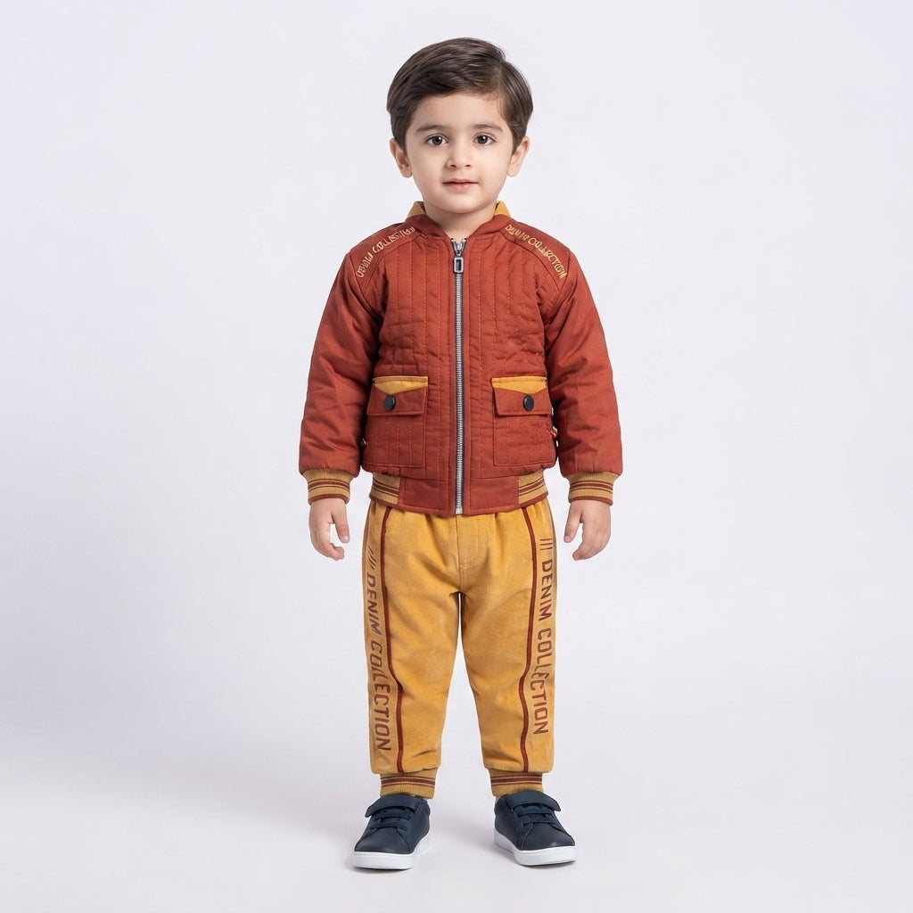 Boys Rust & Mustard "Denim Collection" Winter Tracksuit