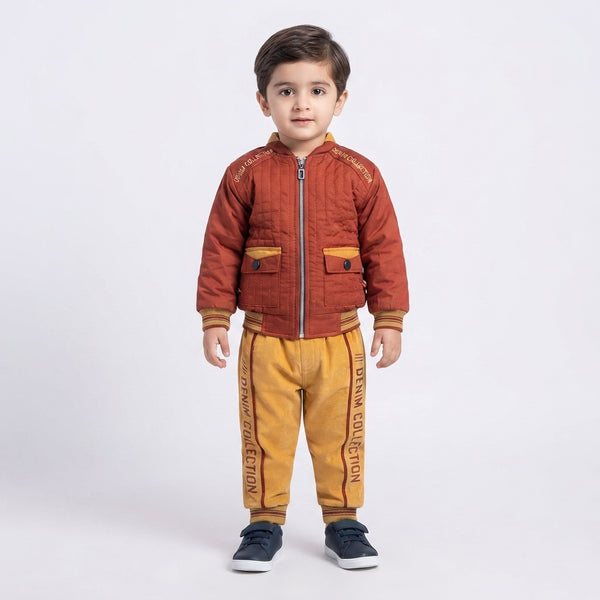 Boys Rust & Mustard "Denim Collection" Winter Tracksuit