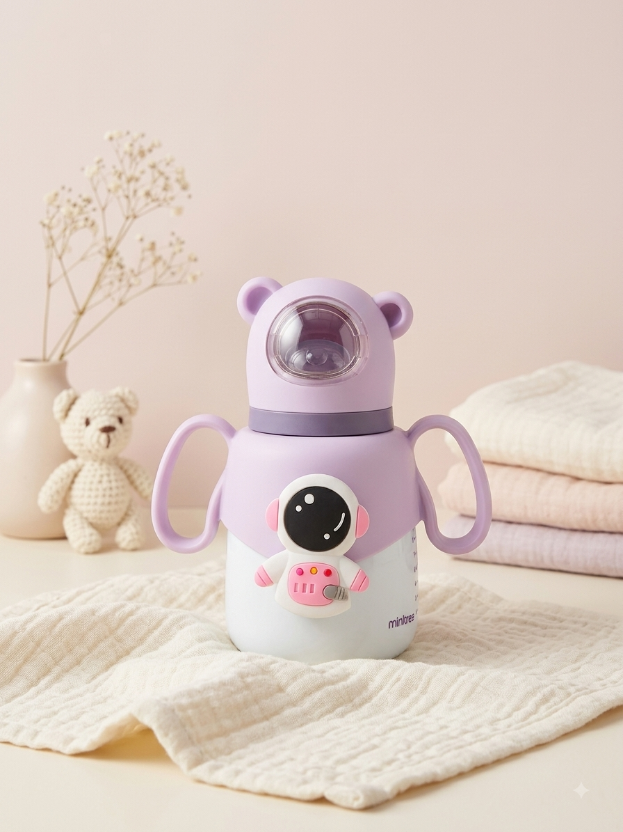 Minitree Bear Astronaut Sippy Cup – 260ml BPA-Free Toddler Cup