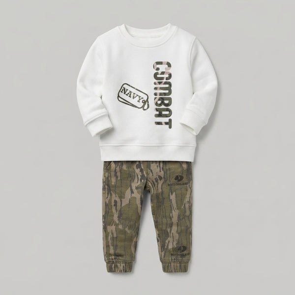 Boys Army Style 2 Piece Suit – Camouflage Shirt & Trouser Set