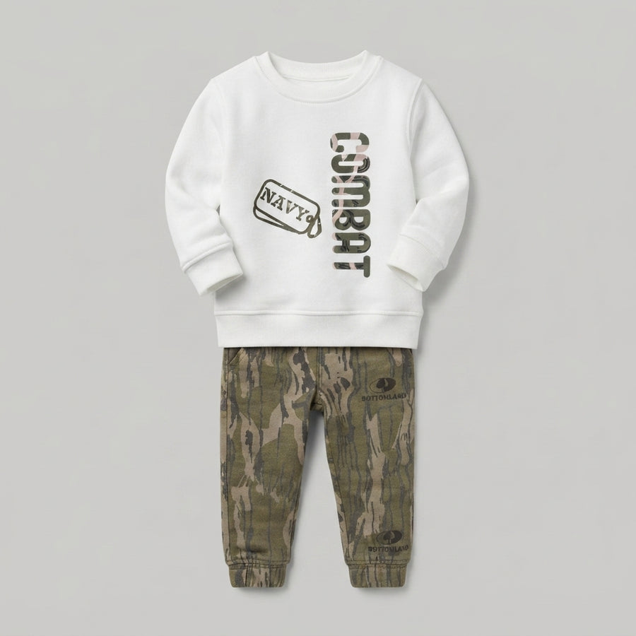 Boys Army Style 2 Piece Suit – Camouflage Shirt & Trouser Set