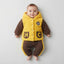 Baby Boy Yellow & Brown Shaggy Wool 2-Piece Hoodie Outfit | Winter Wear
